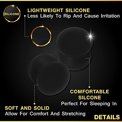 2PCS Silicone Black 00g 10mm Double Flared Saddle Earring Stretcher Ear Gauge Plug Earring Lobe Piercing Jewelry 2668