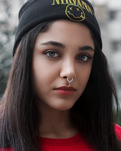6-8Pcs 20G-18G-16G-14G Stainles Steel Clicker Ring Seamless Lip Nose Daith Cartilage Helix Tragus Hoop Ring - style: A2:10MM