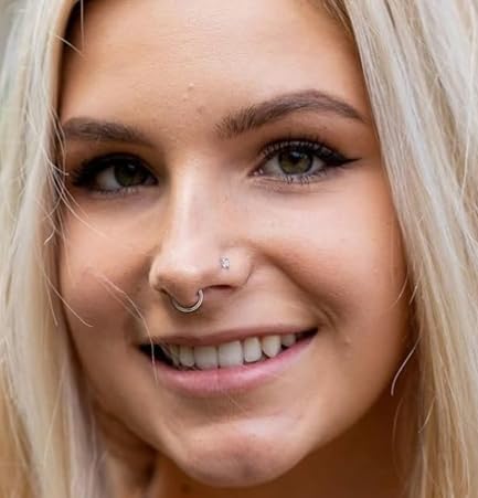 15PCS 14K Gold Plated Nose Rings Studs Set for New Piercing Beginners - color: Gold-18g 9pcs Hoops and Stud set