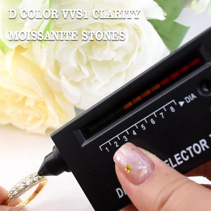Newshe Jewellery Moissanite Wedding Bands for Women Eternity Ring 925 Sterling Silver Engagement Anniversary Stacking Size - color: Moissanite-18k Yellow Gold Plated