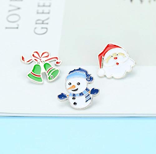 Cute Enamel Pin Set Lapel Pins Brooches Cartoon Brooch Badge Pins for Clothes Bags Backpack for Women - color: Merry Christmas