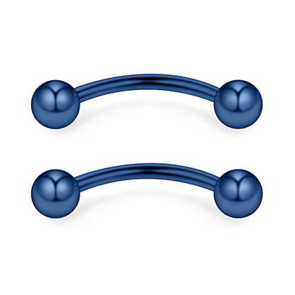 12PCS 12G Surgical Steel PA Eyebrow Ear Navel Belly Lip Ring Body Piercing Jewelry - style: 16mm w Balls