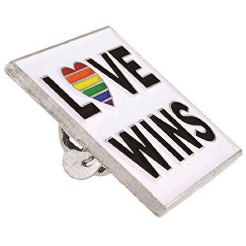 PinMart Gay Pride LGBT Enamel Lapel Pin - color: Gay Pride Pin Set Gold and Nickel Plated, size: 4pc Gift Set