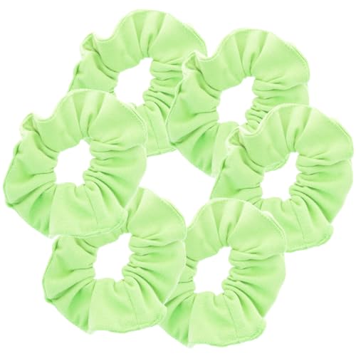 Motique Accessories Large Scrunchies for Women, Pack of 6, Light Green | Hair Ties for Medium & Thick Hair - color: Light Green