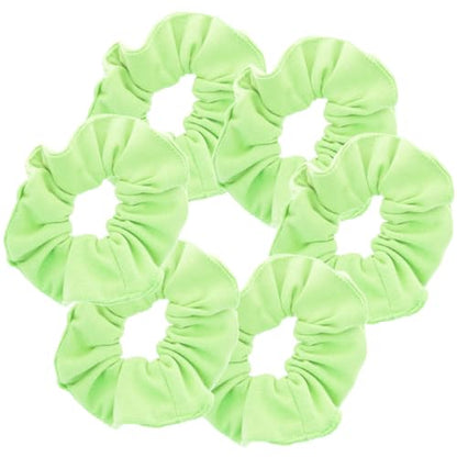 Motique Accessories Large Scrunchies for Women, Pack of 6, Light Green | Hair Ties for Medium & Thick Hair - color: Light Green