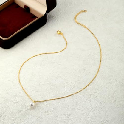 Charm Necklaces for Women,14k Gold Plated Waterproof Dainty Choker Necklace Summer Seashell Pearl Beach Cute Necklaces Set Fashion Jewelry Gift - style: Pearl 1