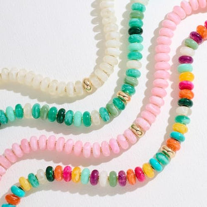 Chunky Colorful Choker Necklace for Women - Summer Beach Round Resin Beads Necklace, Trendy Statement Summer Beach Jewelry Birthday Gifts for Vacation Holiday - color: 18mm Soft Pink Bead