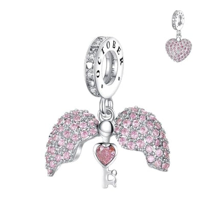 Annmors Birthstone Charms for Bracelet 925 Sterling Silver Charms fit Bracelet Necklace Dangle with 5A Cubic Zirconia Christmas Valentine Mother's Day Gift for Women - color: 10-October-Opal