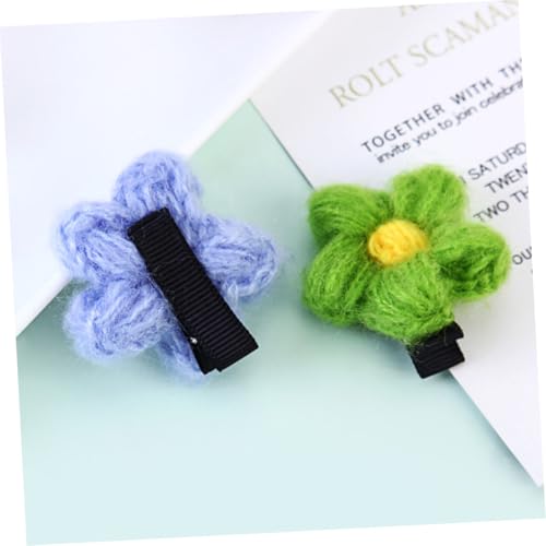 TEHAUX 12 Pcs Flower Bobby Pins Hair Clips for Mixed Colors Birthday Headdress Hair Accessories Set Random Color
