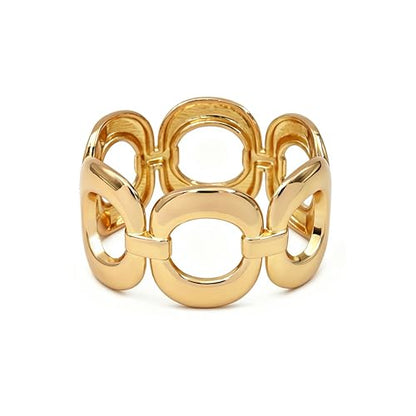 Chunky Gold Bangle Bracelets for Women Statement Bracelet for Dainty Charm Women Jewelry - color: Gold O Shape Bracelet