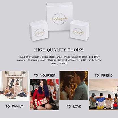 10MM Cubic Zirconia Tennis Bracelet 14K Gold Plated 5A+ Cubic Zirconia Iced Out Tennis Bracelet Spring buckle Bracelet For Men And Women - color: White Gold, size: 9