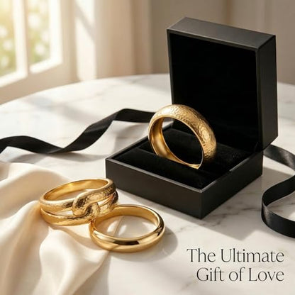 chunky gold bracelets, big gold bangles for women, and elegant gold thick bangles for women, layered wide bracelets for bridesmaids, weddings, graduations, birthdays, mother-daughter gifts