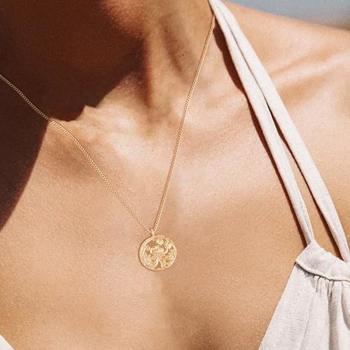 MTMY Gold Starfish Necklace 14K Gold Plated Shell Conch Ocean Pendant Necklace for Women Beach Summer Jewelry - style: jellyfish