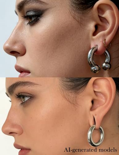 18G-2G Septum Rings 316L Surgical Steel Horseshoe Gauges Earrings Septum Nose Ring Silver Cartilage Helix Tragus Daith Rook Earring Hoop Lip Piercing Jewelry for Women Men - style: 2G(6.0mm)-Dia:14mm