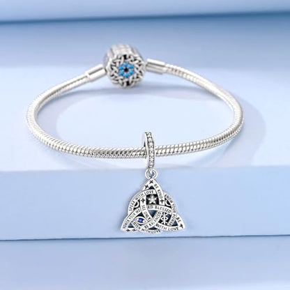 925 Sterling Silver Charms,Hypoallergenic Beads,Compatible with Pandora Bracelets and Necklaces,Women Holiday Gift Pendants - color: Celtic Knot Symbol Charm