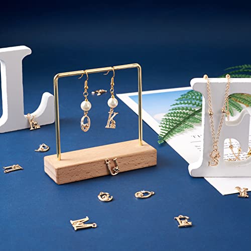 Craftdady Letter Charms Capital Pendants Mixed A-Z Initial Letter Number Charms DIY Bracelet Necklace Pendants for Jewelry Making, Gold, Antique Silver, Platinum - color: Light Gold, With Flower
