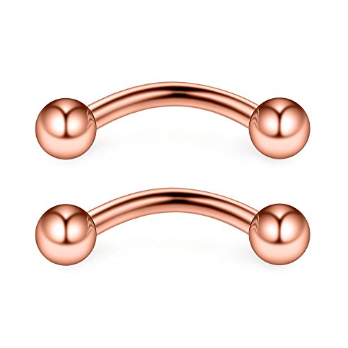12PCS 12G Surgical Steel PA Eyebrow Ear Navel Belly Lip Ring Body Piercing Jewelry - style: 12mm w Balls