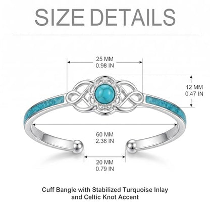 Cuff Bracelet for Women Infinity Open Bangle Adjustable Bracelet Jewelry for Her - color: Black Onyx
