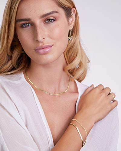 Milla Dainty Silver Drop Earrings for Women and Dangling Gold Earrings | Hypoallergenic, Easy to Wear, Available in 14K Gold, Rose Gold, or Silver Plated Finish, Different Designs - color: Double Teardrop / 14K Gold Plated