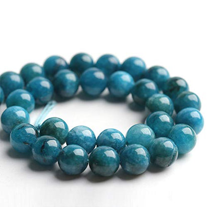 Natural Stone Beads Blue Apatite 6mm Polished Round Smooth Gemstone Beads for Jewelry Making 15 Inch(Blue Apatite,6mm) - color: Blue Apatite, size: 6mm