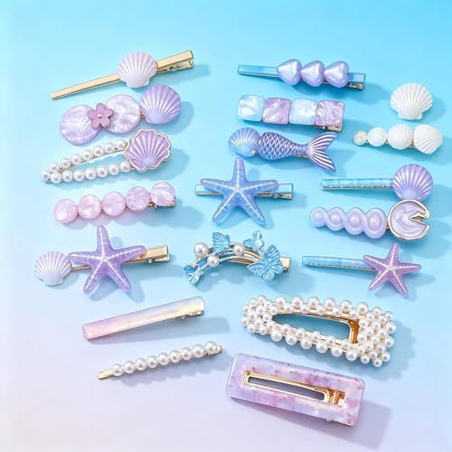 20 Pcs Assorted Hair Clips Set with Jewelry Jar, Fashion Hair Accessories for Everyday Wear & Special Events, Ideal Birthday Gift for Women