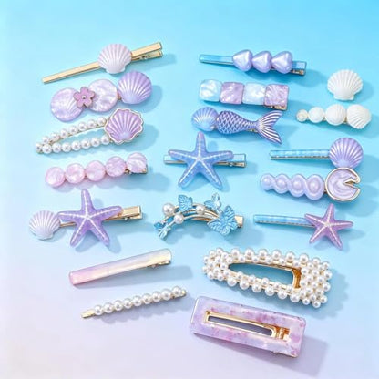 20 Pcs Assorted Hair Clips Set with Jewelry Jar, Fashion Hair Accessories for Everyday Wear & Special Events, Ideal Birthday Gift for Women
