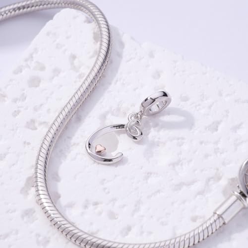 Letter Charms for Pandora Bracelets 925 Sterling Silver Alphabet Initial Charms Bead Jewelry Gift for Women - style: Initial C