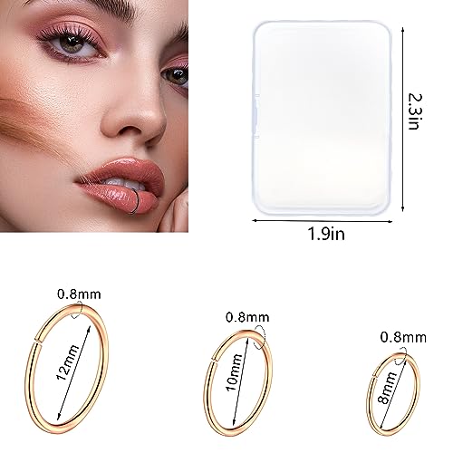 ONESING 9-40 Pcs Nose Rings - Hoops, Studs & L Shape - Hypoallergenic Stainless Steel Nose Piercings for Women & Men - color: mixcolor
