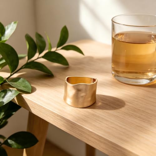 Exquisite and Stylish Gold Bracelet, Fashion Jewelry, Women's Gold Accessories – Ideal Gift for Mom, Wife or Girlfriend - style: Brushed finish wide bangle