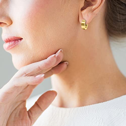 Small Huggie Hoop Earrings for Women - color: Gold