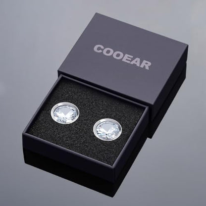 COOEAR Ear Gauges Plugs Stainless Steel/Black/Gold Crystal Ear Plugs Screw Back Tunnel Expander Stretcher Piercing Jewelry. - color: S8768G, size: 16mm