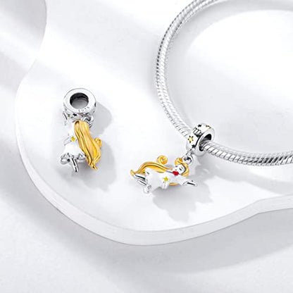 Zodiac Sign Charms for Bracelet Necklace 925 Sterling Silver Charms 12 Constellation/Horoscope Star Dangle Birthstone Beads, Birthday Jewelry Gifts for Women Men - color: Zodiac Virgo(8.23～9.22)