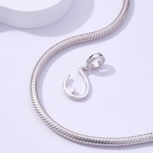 Letter Charms for Pandora Bracelets 925 Sterling Silver Alphabet Initial Charms Bead Jewelry Gift for Women - style: Initial U