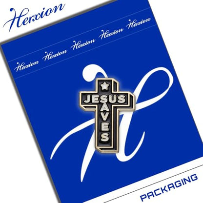 Enamel Pins, Cute Pins for Backpacks, Hat Pins, Novelty Brooch Pins, Backpack Pins, Lapel Pins for Men, Women, Girls, Boys. For Lanyard, Bags, Hats, Caps, Clothing - color: Jesus Saves