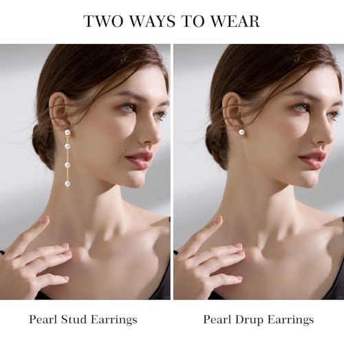 Pearl Jewelry Set for Women Faux Pearl Costume Jewelry Set with Necklace, Bracelets, Ring, Earrings for Wedding Bridal Birthday Tea Party - color: Gold