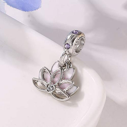 12pcs Mixed Silver Plated Colorful Enamel Alloy Beads Dangle Charms Fits for European Snake Chain Bracelet Necklace DIY Jewelry Making Supplies - color: Bead Charms-3