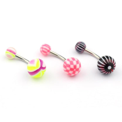 FORUBUS Colorful Tongue Rings Nipple Rings for Women Body Piercing Jewelry 14G 16mm Pierced Barbells Body Jewelry 50Pcs/30Pcs/20Pcs Pack - color: D-10pcs