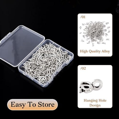 Craftdady Letter Charms Capital Pendants Mixed A-Z Initial Letter Number Charms DIY Bracelet Necklace Pendants for Jewelry Making, Gold, Antique Silver, Platinum - color: Antique Silver