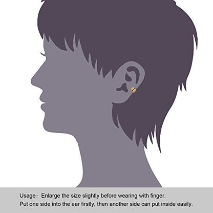JEWELRIESHOP Earcuffs Stainless Steel Ear Cuffs Helix Cartilage Clip on Wrap Punk Earrings for Women Men Non Piercing Adjustable - color: 01. Steel Gold