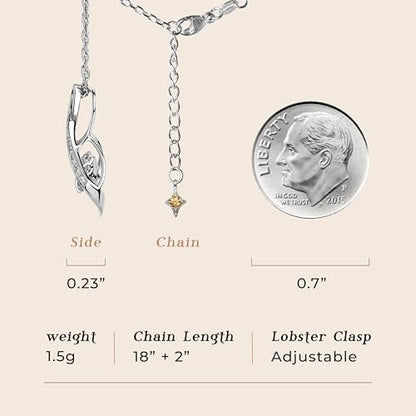 ARINZA Moissanite Necklace for Women, 1 Ct 925 Sterling Silver Dancing Stone Pendant, 18+2 Inch Chain, Valentine’s Day Christmas Gift for Her, Wife, Mom, Anniversary, Birthday - color: 8 Infinity Love