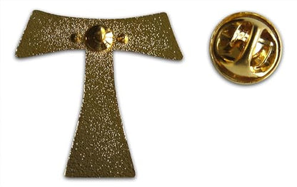 Novel Merk Christian Cross Icon Religious Lapel Pin, Hat Pin & Tie Tack Set with Clutch Back - style: 3-Franciscan Tau