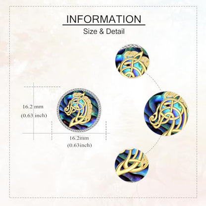 Cufflinks for Men Sterling Silver Abalone Shell Tuxedo Shirt Cuff Links Jewelry for Men Father Business Groomsmen - style: horse