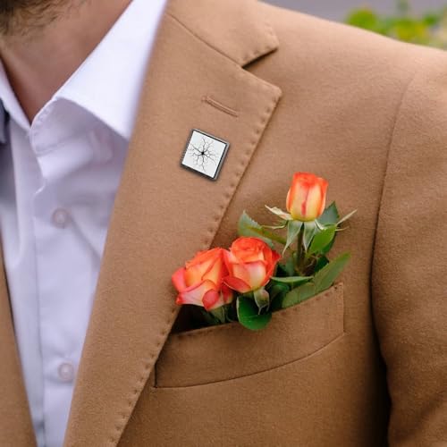 Simple Cracks Unisex Brooches & Pins Square Lightweight Lapel Badge Jewelry for Clothing Shawl Hat