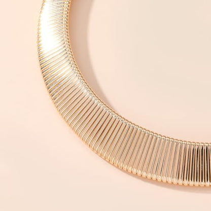 Collar Necklace for Woman Trendy Silver Choker Necklaces for Woman Statement Open Round Collar Choker Necklace - style: Style 1