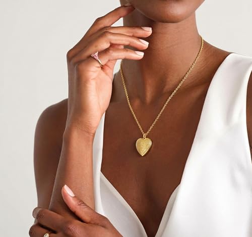 Gold Initial Heart Letter Pendant Necklace Jewelry for Women | 14K Gold Plated Fashion Waterproof Statement Cute Necklaces Dainty Personalized Name Friendship Couple Gifts for Women - color: Initial S