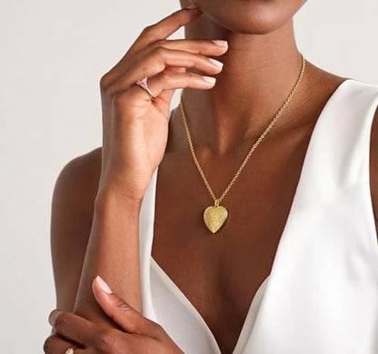 Gold Initial Heart Letter Pendant Necklace Jewelry for Women | 14K Gold Plated Fashion Waterproof Statement Cute Necklaces Dainty Personalized Name Friendship Couple Gifts for Women - color: Initial S