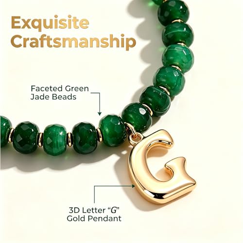 Initial Beaded Necklaces for Women,14K Gold Plated Bubble Letter Pendant Jewelry Gifts - color: acrylic neccklace-g