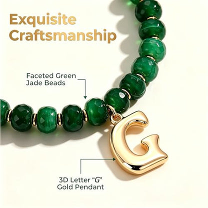 Initial Beaded Necklaces for Women,14K Gold Plated Bubble Letter Pendant Jewelry Gifts - color: acrylic neccklace-g