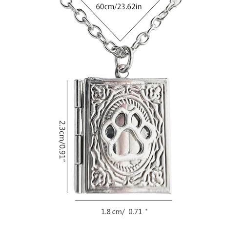 unique Gothic pendant necklace, stylish and personalized book-shaped locket pendant necklace, suitable for daily wear, dating parties - color: Style 1595