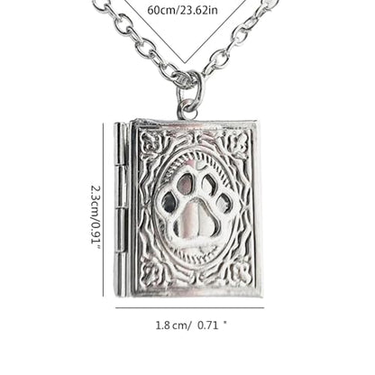 unique Gothic pendant necklace, stylish and personalized book-shaped locket pendant necklace, suitable for daily wear, dating parties - color: Style 1595